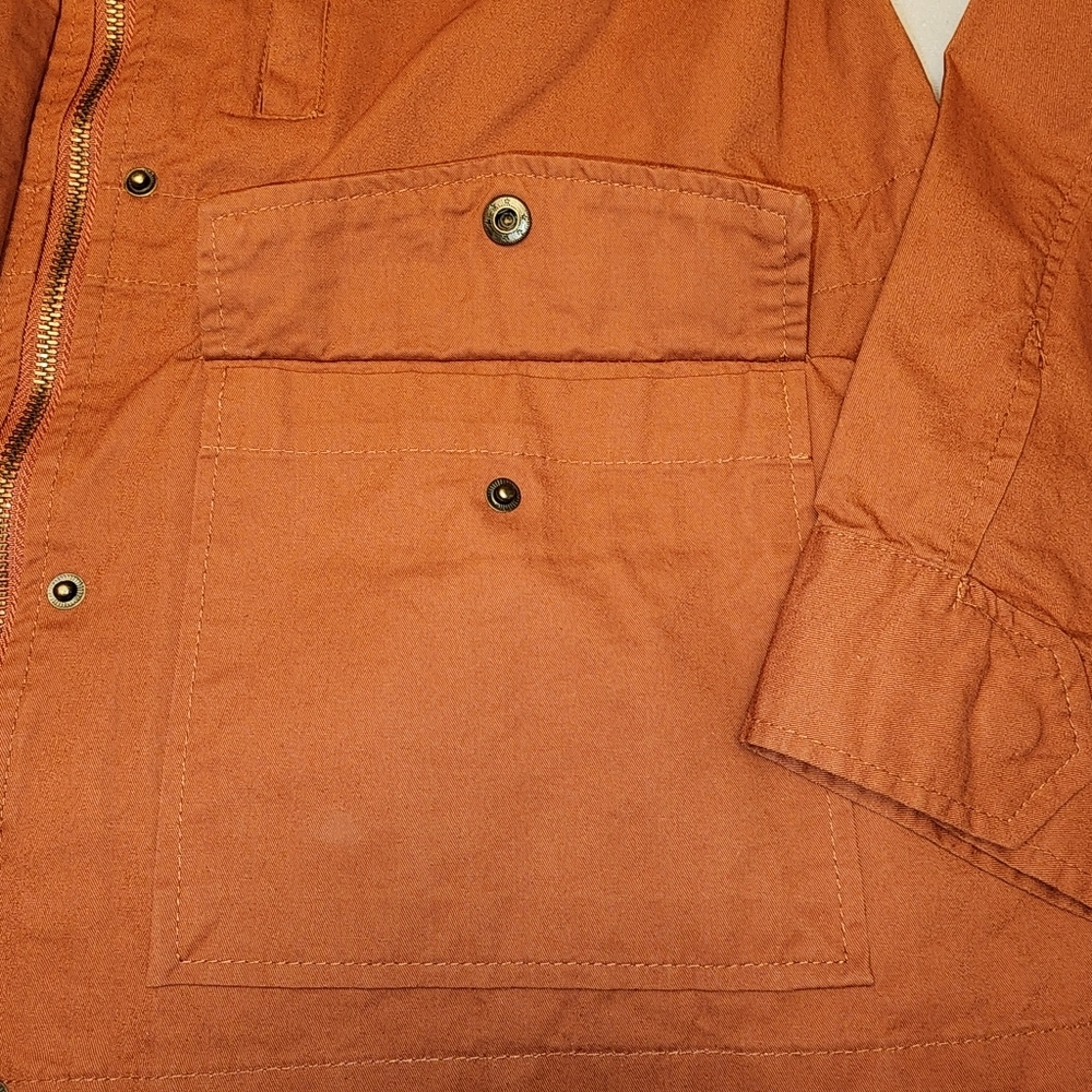 E & M Womens Burnt Orange Utility Jacket Size S - Picture 14 of 15